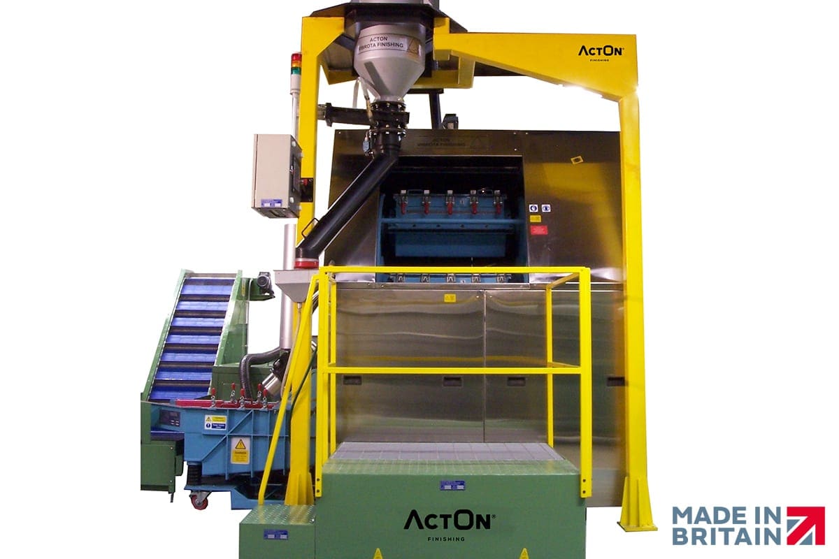 Efficient Centrifugal High Energy Finishing Machines available from ActOn Finishing.