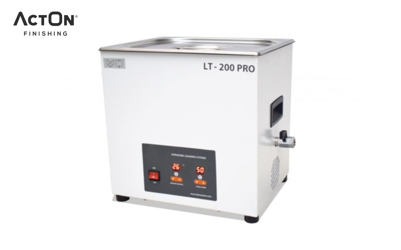 Our LT-PRO Laboratory Ultrasonic Cleaning Machines includes a range of small-sized ultrasonic machines, designed for cleaning delicate parts.